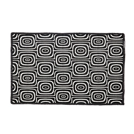 Placemat Dutchdeluxes Woven Black & White Monkey Eyes (set van 4)