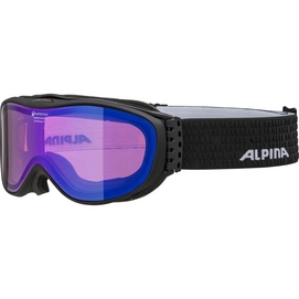 Masque de Ski Alpina Challenge 2.0 Black Matt / QHM Blue Mirror