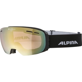 Skibril Alpina Granby Black Matt / QVM Lightgold
