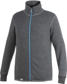 Sweatjacke Woolpower Full Zip Jacket 400 Grey Turquoise