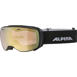 Ski Goggles Alpina Estetica Black Matte / QVM Lightgold