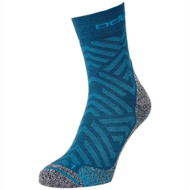 Chaussettes Odlo Micro Crew Active Warm Hike Graphi Deep Dive Stunning Blue