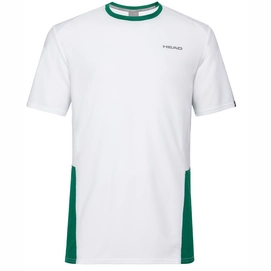 Tennisshirt HEAD Club Tech White Green Herren-S