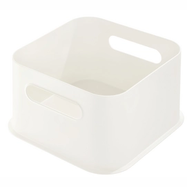Opbergbox iDesign Medium Met Handvat Beige (21 x 21 cm)