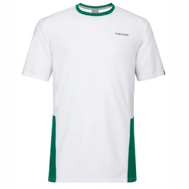 Tennisshirt HEAD Boys Club Tech White Green-Maat 128