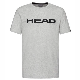 Tennisshirt HEAD Junior Club Ivan Grey Melange Schwarz Kinder