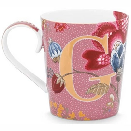 Mok Pip Studio Alphabet Mug Floral Fantasy Pink G 350 ml