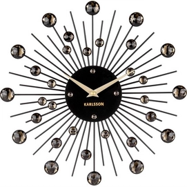 Uhr Karlsson Sunburst Crystal Black Medium 30 cm