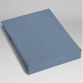 Spannbetttuch Yumeko Blue Stripe (Tencel)-90 x 200 cm