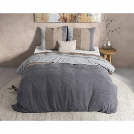 Dekbedovertrek Dreamhouse Knitty Natural Taupe/Grey Flanel-140 x 200 / 220 cm | 1-Persoons