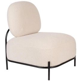 Loungestoel White Label Living Polly Teddy Ivory