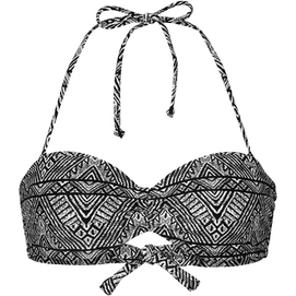 Bikini-Oberteil Molded Wire Bandeau Schwarz Weiß