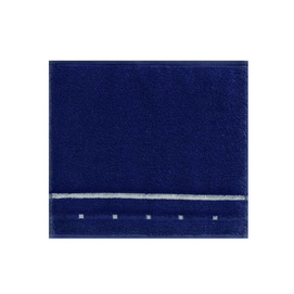 Face Towel Vossen Quadrati Marine Blue White (set of 6)