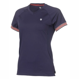 Tennisshirt K Swiss Heritage Short Sleeve Tee Marine Damen