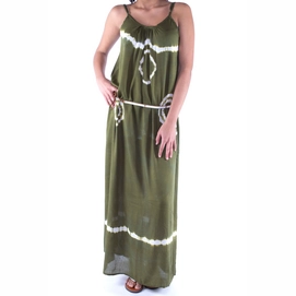 Robe de plage Pure Kenya Batik Long Dress Army Green-S / M