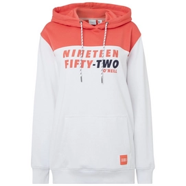 Pullover O'Neill Indra Hoodie White Aop W/Red Damen