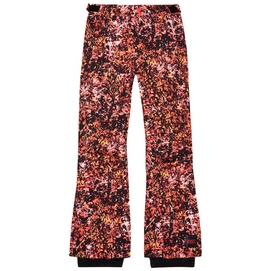 Ski Trousers O'Neill Girls Charm Slim Pants Black Aop W/ Red