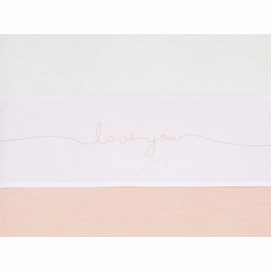 Bettlaken Jollein Love You Pale Pink-75 x 100 cm (für Babywiegen)