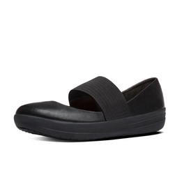Ballerina FitFlop F-Sporty Mary Jane Leder All Black
