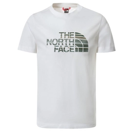 T-Shirt The North Face Boys S/S Easy Tee TNF White Night Green Apres Fairisle Print