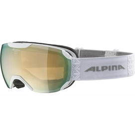 Ski Goggles Alpina Pheos S White MM Mandarin
