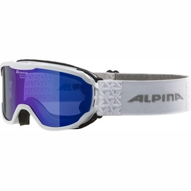 Skibrille Alpina Pheos Junior White MM Blue Kinder