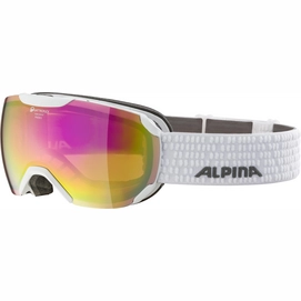 Skibrille Alpina Pheos S White QMM Pink Unisex