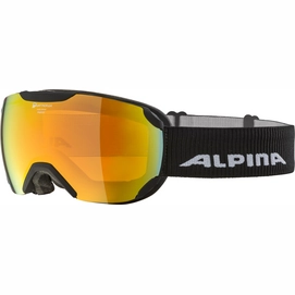 Skibril Alpina Pheos S Black Matt QMM Red