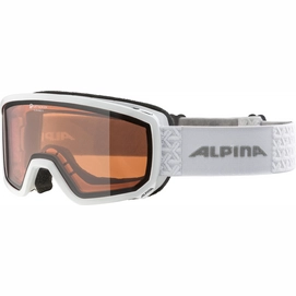 Ski Goggles Alpina Scarabeo S White QH Rubyred