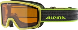 Ski Goggles Alpina Scarabeo S Yellow Translucent DH Orange