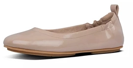 FitFlop Women Allegro Crinkle Patent Ballerina Taupe