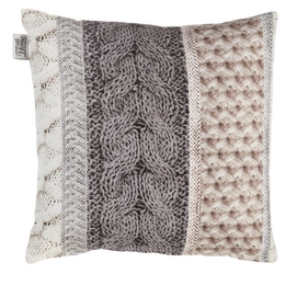 Sierkussen Ariadne at Home Knitcraft Blauw Grijs (40 x 40 cm)