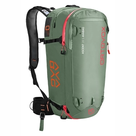 Sac à Dos de Ski Ortovox Ascent 28 S Avabag Green Isar (Compatible avec un Airbag)