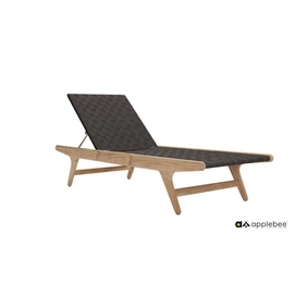 Liege Applebee Luc Adjustable Lounger Natural Charcoal