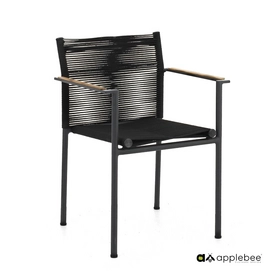 Stoel Applebee Jakarta Dining Arm Chair 56 Black Black