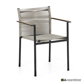 Stuhl Applebee Jakarta Dining Arm Chair 56 Black Grey