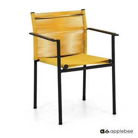 Stoel Applebee Jakarta Dining Arm Chair 56 Black Lemon