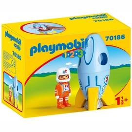 Playmobil 1.2.3. Astronaut mit Rakete 70186