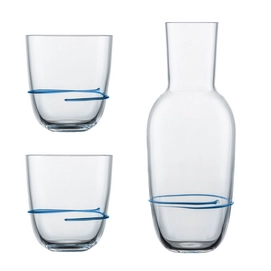 Karaf Zwiesel Glas Aura Set + 2 Tumblers Blauw