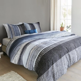 Dekbedovertrek Beddinghouse Donegal Blauw Grijs Satijn