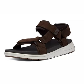 FitFlop Men Sporty Back-Strap Sandal Nubuck Chocolate Brown