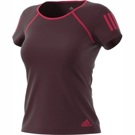 Tennisshirt Adidas Club Tee Dark Burgund/Energy Pink  Damen
