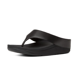 FitFlop Ringer Toe-Post Leather All Black