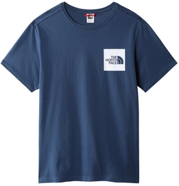 T-Shirt The North Face Men S/S Fine Tee Shady Blue-TNF White