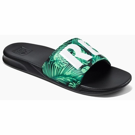 Slipper Reef Men One Slide Green Palm