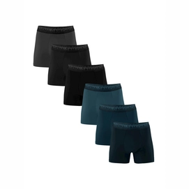 Boxershorts Muchachomalo Cotton Solid Black Grey Blue (6er Set)-S