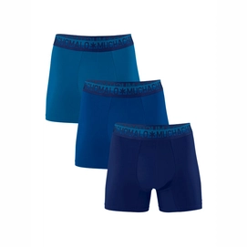Boxershort Muchachomalo Men Cotton Solid Blue 50 (3-Pack)-L
