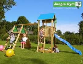 Speelset Jungle Gym Jungle Castle + Climb X'tra Blauw