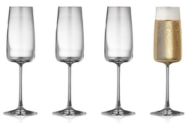 Champagneglas Lyngby Glas Krystal Zero Clear 300 ml (4-delig)