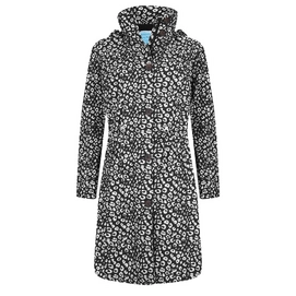 Regenjacke Happy Rainy Days Coat Bernice Cheetah Black Off White